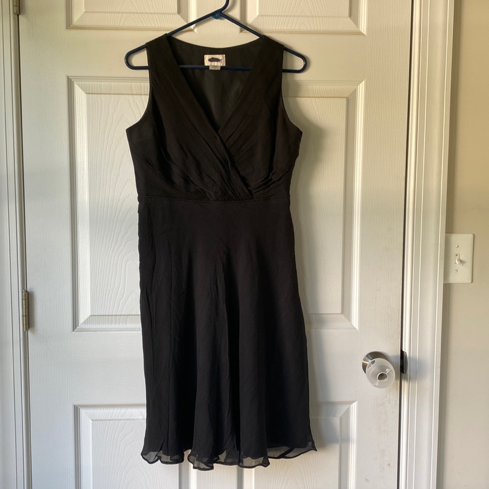 J. Crew black silk cocktail dress